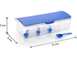 4-in-1 Spice Vault with Measuring Spoons and Airtight Lid Pack of 2 Quirky Home Essentials