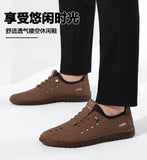 Men's Stylish Laser Cut Tan Casual Shoes Footwear