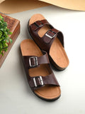 Mens Arizona Cherry Leather Slippers Footwear