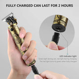 Hair Trimmer For Men Buddha Style Trimmer, Professional Hair Clipper, Adjustable Blade Clipper, Hair Trimmer and Shaver,Retro Oil Head Close Cut Precise hair Trimming Machine (Golden) Beauty & Personal Care