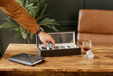 Wood Watch Box Organizer with Glass Display Quirky Home Essentials