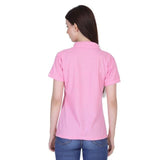 Womens Ketex Pink Cotton Blend Polo Neck Tshirt