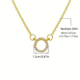 Women's Stone Pendant with Chain Micro Plating Jewellery