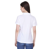 Womens Ketex White Cotton Blend Polo Neck Tshirt