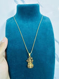 Gold Plated Ambe Mataji Pendant with Chain Jewellery