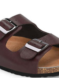 Mens Arizona Cherry Leather Slippers Footwear