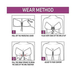 Womens Silicone Butterfly Stick-on Bra Black