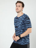Men's Cotton Printed Half Sleeves Mens Round Neck T-Shirt