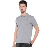 Mens Cotton Blend Solid Half Sleeves Polo T-Shirt