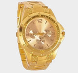 Men's Golden Stainless Steel Watches Accessories