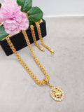 Luxurious Men's Gold Plated Pendant With Chain Vol 6 Jewellery