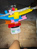 Kids DIY Multilevel Racetrack Glider on Building Block Toys