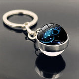 Zodiac Gemstone Keychain Accessories