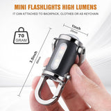 Rechargeable Keychain Flashlights, Lumens EDC Mini Flashlights Electronics